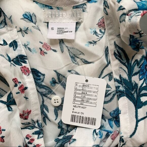 Urban Outfitters Cooperative Women's Tank Top Floral Cropped Sleeveless Size S - Picture 6 of 9